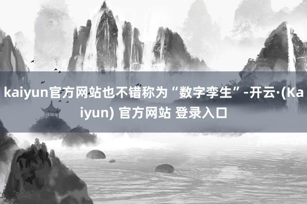 kaiyun官方网站也不错称为“数字孪生”-开云·(Kaiyun) 官方网站 登录入口