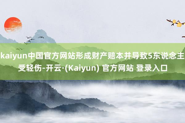 kaiyun中国官方网站形成财产赔本并导致5东说念主受轻伤-开云·(Kaiyun) 官方网站 登录入口