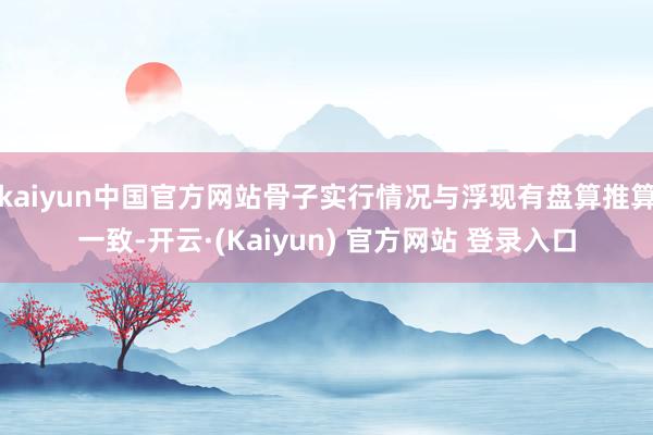 kaiyun中国官方网站骨子实行情况与浮现有盘算推算一致-开云·(Kaiyun) 官方网站 登录入口