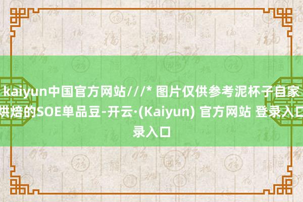 kaiyun中国官方网站///* 图片仅供参考泥杯子自家烘焙的SOE单品豆-开云·(Kaiyun) 官方网站 登录入口