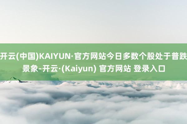开云(中国)KAIYUN·官方网站今日多数个股处于普跌景象-开云·(Kaiyun) 官方网站 登录入口