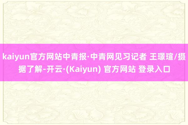kaiyun官方网站中青报·中青网见习记者 王璟瑄/摄据了解-开云·(Kaiyun) 官方网站 登录入口