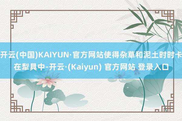 开云(中国)KAIYUN·官方网站使得杂草和泥土时时卡在犁具中-开云·(Kaiyun) 官方网站 登录入口