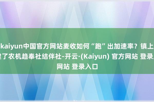 kaiyun中国官方网站麦收如何“跑”出加速率？镇上组建了农机趋奉社结伴社-开云·(Kaiyun) 官方网站 登录入口