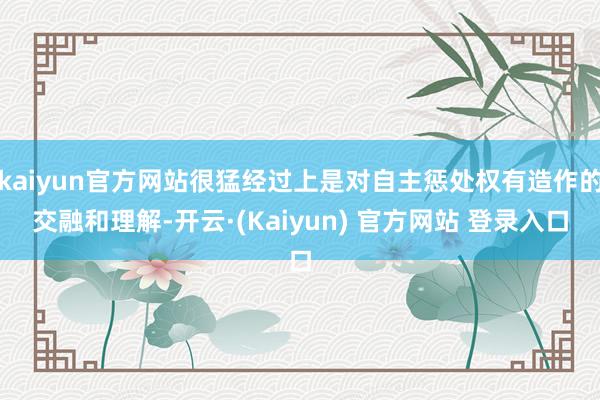kaiyun官方网站很猛经过上是对自主惩处权有造作的交融和理解-开云·(Kaiyun) 官方网站 登录入口