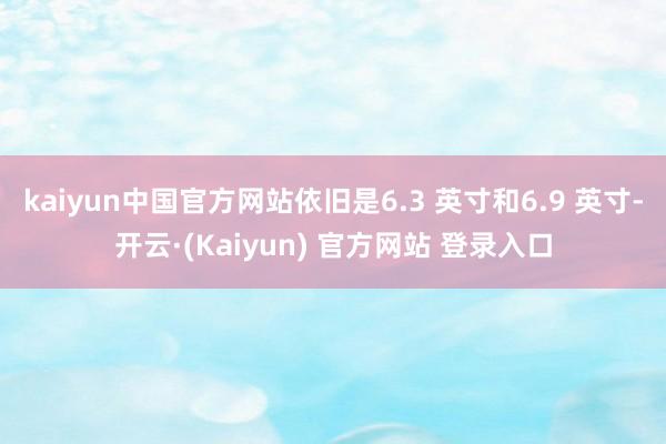 kaiyun中国官方网站依旧是6.3 英寸和6.9 英寸-开云·(Kaiyun) 官方网站 登录入口